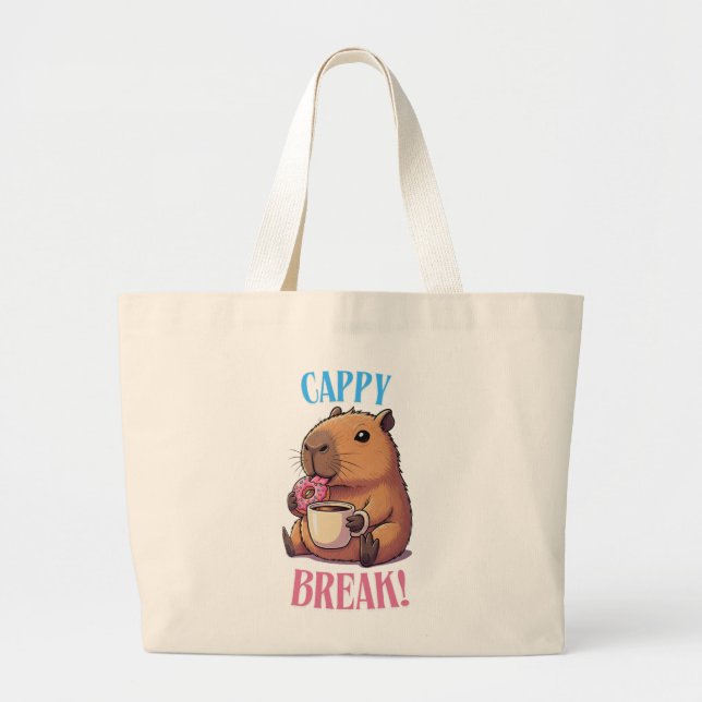 Grande Bolsa Tote Capivara Fofa | Presente Engraçado para (Frente)