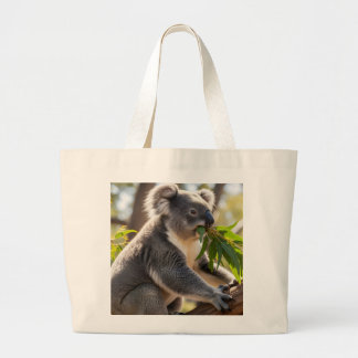 Grande bolsa tote com design de coala