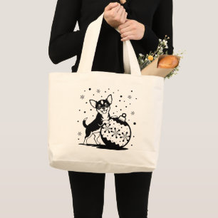 Grande Bolsa tote com imagem de Chihuahua
