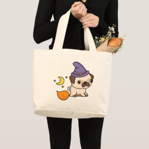 Grande Bolsa Tote da Bruxa Puggy