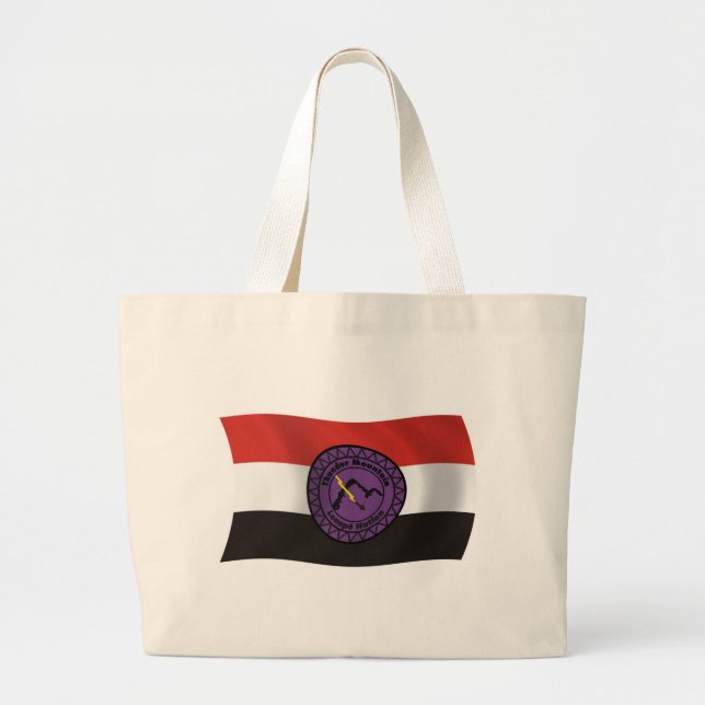 Grande Bolsa Tote da Nação Lenape Thunder Mountain (Frente)