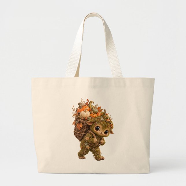 Grande Bolsa Tote da Sprite da Floresta de Musgo (Frente)