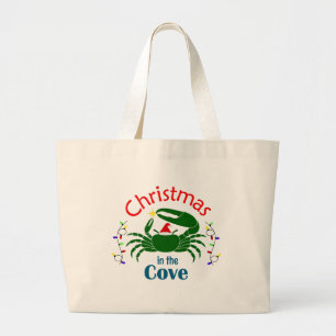 Grande Bolsa Tote de Natal na Enseada (escolha um tamanho
