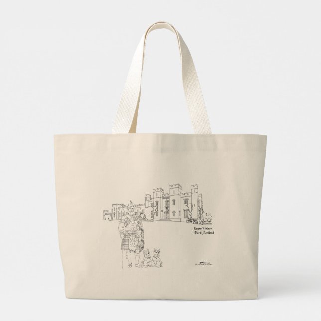 Grande Bolsa Tote do Palácio Scone, Perth, Escócia (Verso)