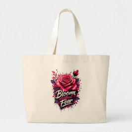 Grande Bolsa Tote Jumbo Floral Rosa Bloom Without Fear
