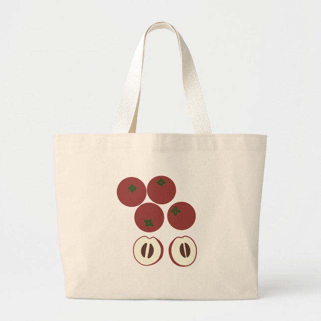 Grande Bolsa Tote Jumbo Maçã de Veludo (Frente)