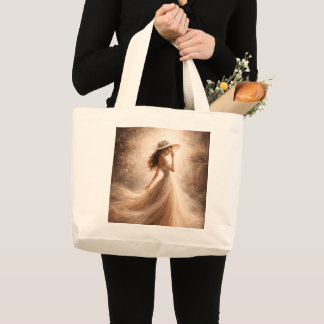 Grande Bolsa Tote Ninfa Aquática Eslava Etérea Boho