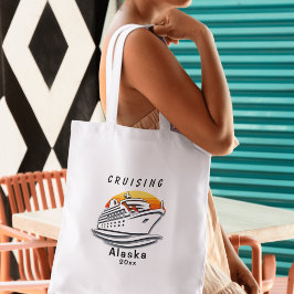 Grande Bolsa Tote Personalizada Cruzeiro Família Alaska P