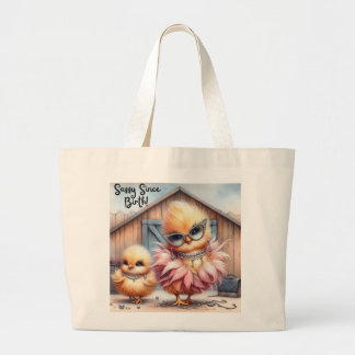 Grande Bolsa Tote "Sassy Desde o Nascimento" de Frango