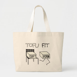 Grande Bolsa Tote Tofu Fitness Corrida Divertida Tema Soj