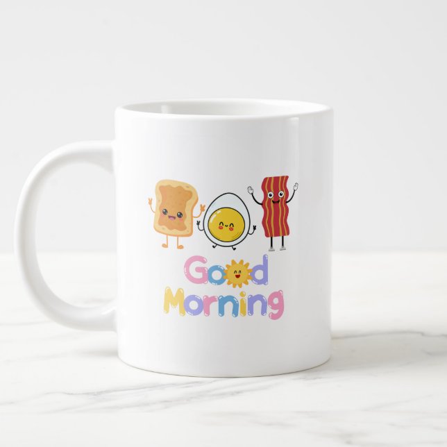 Grande Bom dia Café da manhã 😁 caneca especial de café (Esquerda)