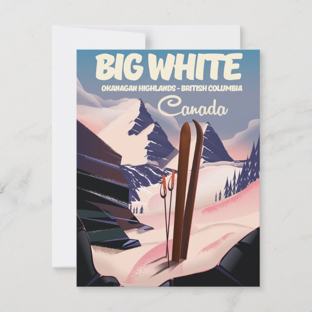 Grande Branco Columbia Britânica Canadá esqui. (Frente)