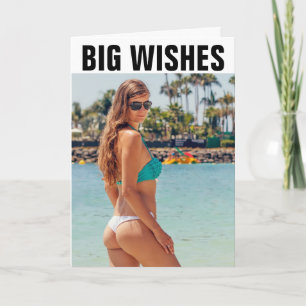 GRANDE BUMBUM ANIVERSÁRIO DESEJA CARTÕES ENGRAÇADO