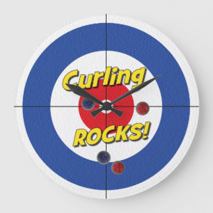 Grande "Cachorro ROCKS!" Relógio de Curler - (Azul)