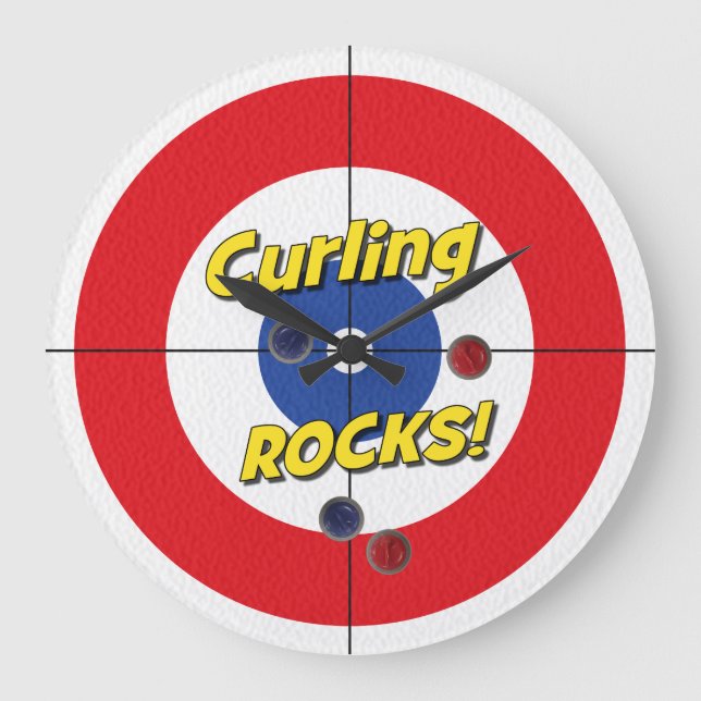 Grande "Cachorro ROCKS!" Relógio de Curler - (Vermelho) (Frente)