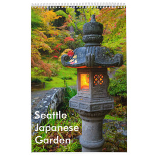 Grande calendário japonês do jardim de Seattle