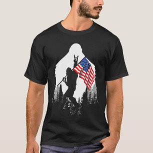 Grande Camisa de Pé Grande Bandeira Americana Patr