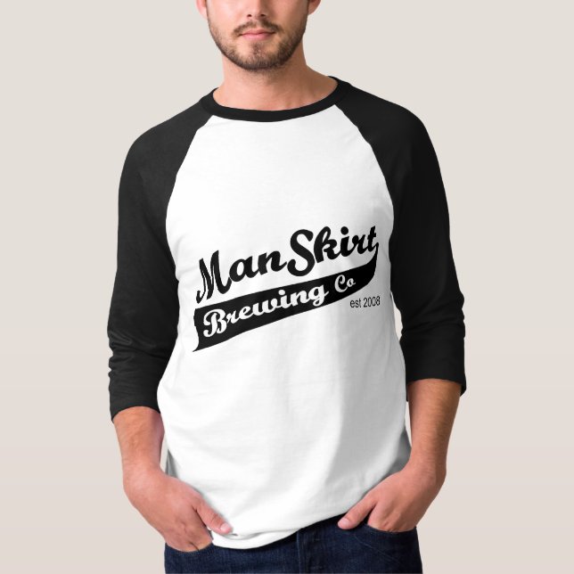 Grande camisa do basebol da cerveja (Frente)