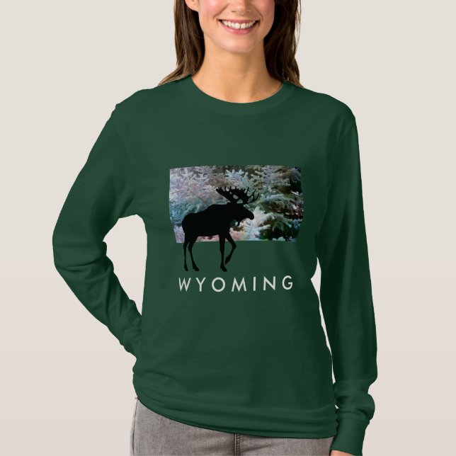 Grande camisa dos alces de WYOMING - cores feitas (Frente)