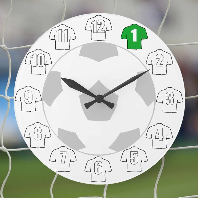 Grande Camisas Brancas de Futebol como Números de Relógio (Criador carregado)