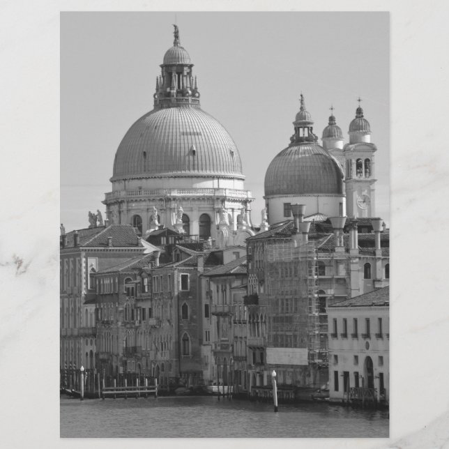 Grande Canal Branco Negro Venice Itália Viagem (Frente)