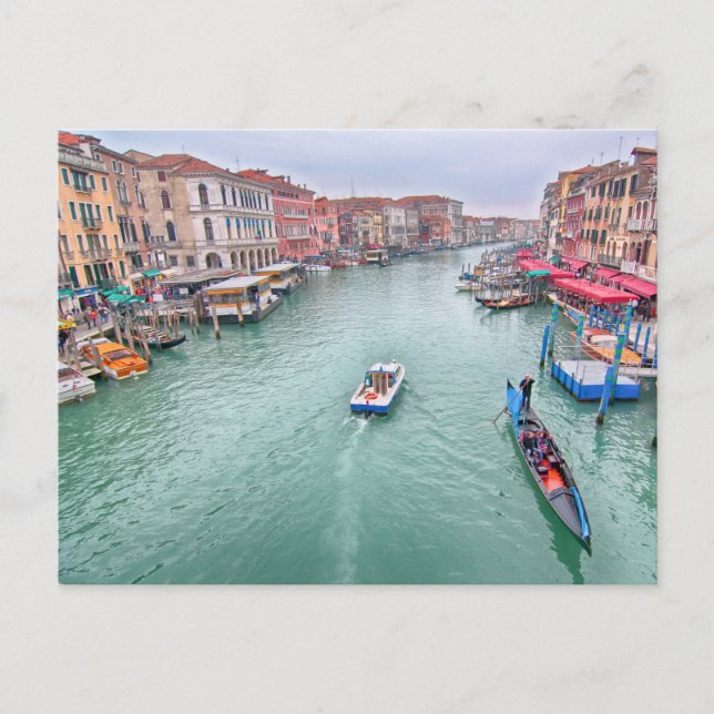 Grande Canal, Veneza Itália Cartão postal (Frente)