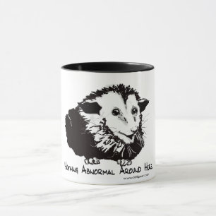 Grande caneca com imagem do gambá e sentimento