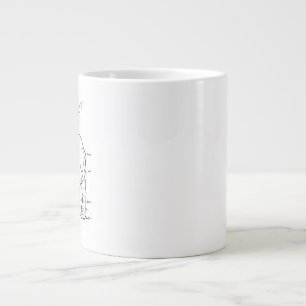 Grande Caneca de Café Amante de Cachorro, Ilustração de B