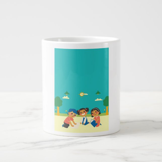 Grande Caneca de café amostra sonho crianças (Frente)
