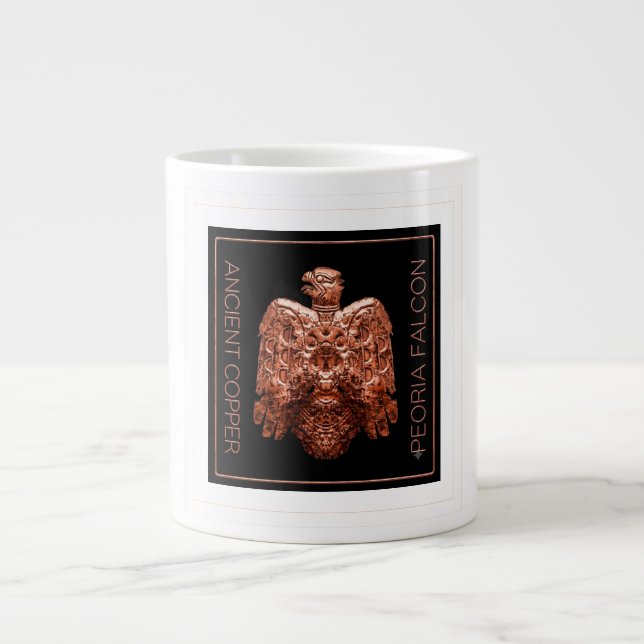 Grande Caneca de café Ancient Copper Peoria Falcon Restor (Frente)