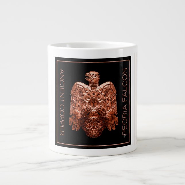 Grande Caneca de café Ancient Copper Peoria Falcon Restor (Frente)