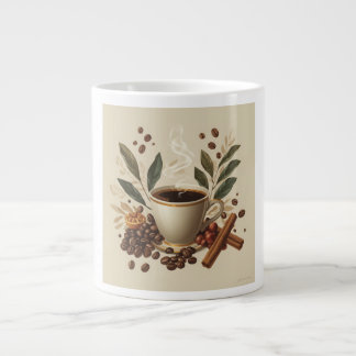 Grande Caneca de Café Aquarela Aconchegante