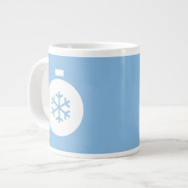 Grande Caneca de Café Azul Gigante Bola de Natal