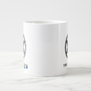 Grande Caneca de Café Branca com Emblema Rural