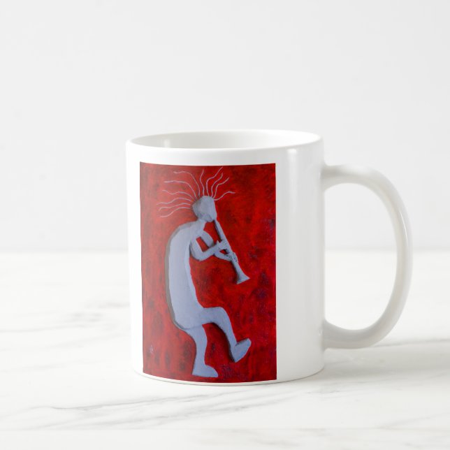 Grande caneca de café branca de Kokopelli (Direita)