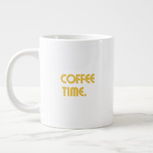 Grande Caneca de Café Branca Minimalista   Design Limpo S