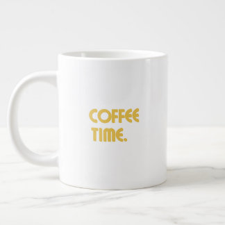 Grande Caneca de Café Branca Minimalista | Design Limpo S