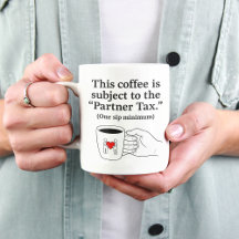 Caneca de Café Casais Engraçados Imposto Parceiro