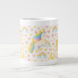 Grande Caneca de Café Cavalos com Crina Arco-Íris — Coope