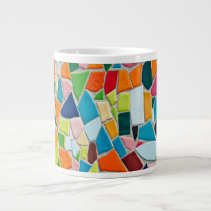 Grande caneca de café com azulejos mosaico