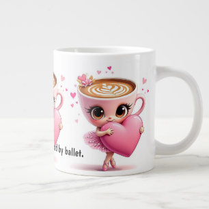 Grande Caneca de Café com Citação de Bailarina