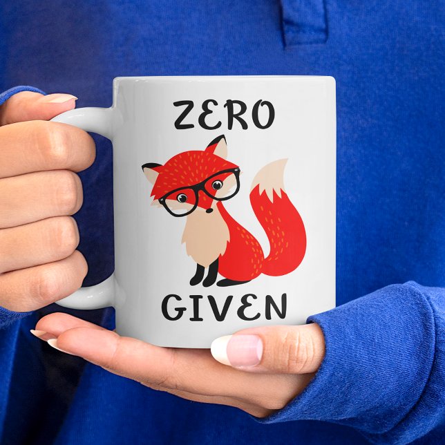 Grande Caneca de café com citação engraçada Zero Fox Give (Zero Fox Given Funny Quote Coffee Mug)