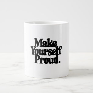 Grande Caneca de Café com Citação Motivacional Faça-se Or