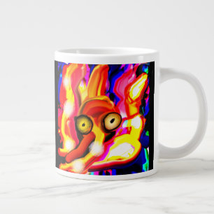 Grande caneca de café com dois tons de polvo legal art