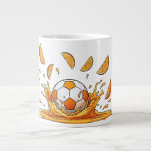 Caneca de Café com Efeito de Tinta Laranja Diverti