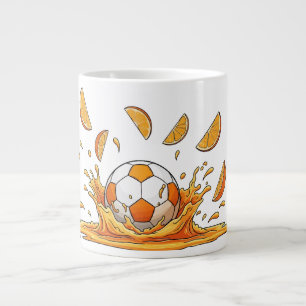 Grande Caneca de Café com Efeito de Tinta Laranja Diverti