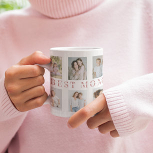Grande Caneca de Café com Fotos Personalizadas Melhor Mãe