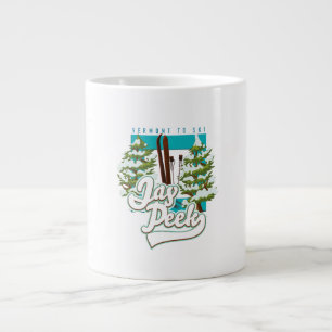 Grande Caneca de café com logotipo de esqui de Jay Peek V