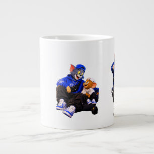 Grande Caneca de Café com Silhueta de Cavalo Preto Majest