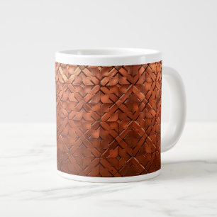 Grande Caneca de Café com Visual de Cobre Rústico